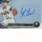 2013 Bowman Platinum Prospect J.R. Graham Autograph #BPAP-JG Atlanta Braves