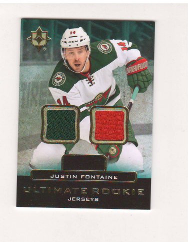 2013-14 Ultimate Rookie Dual Jersey Justin Fontaine #URJ-JF Minnesota Wild
