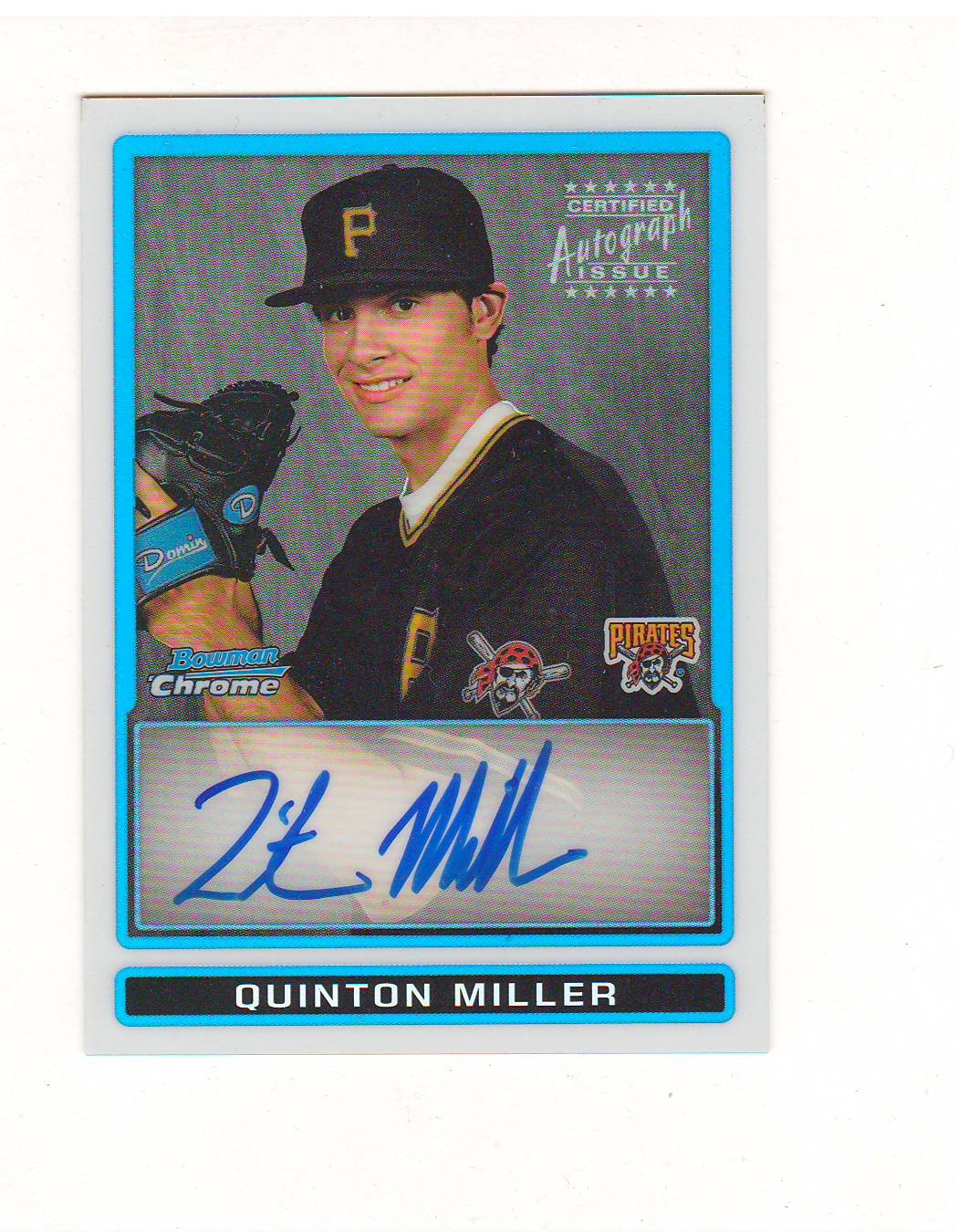 2009 Bowman Chrome Prospect Refractor Quinton Miller Autograph #d 231/ ...