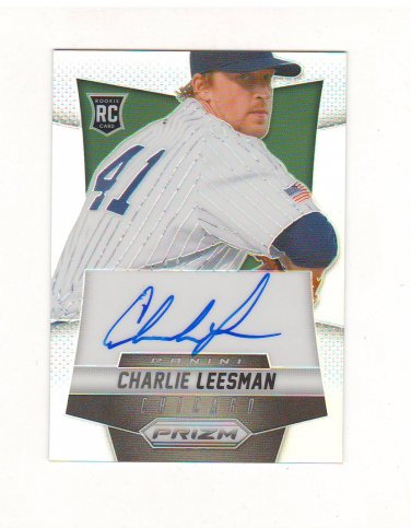 2014 Prizm Refractor Charlie Leesman Autograph Rc #CL Chicago White Sox