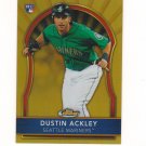 2011 Finest Gold Refractor Dustin Ackley Rc #d 39/50 Seattle Mariners
