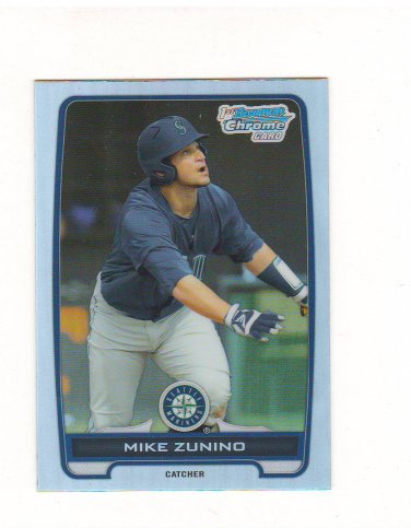 2012 Bowman Chrome Draft Prospect Refractor Mike Zunino #BDPP25 Seattle Mariners