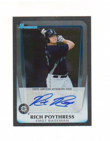 2011 Bowman Prospect Rich Poythress Autograph #BPA-RP Seattle Mariners