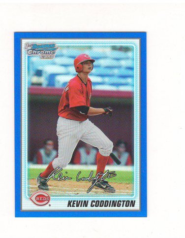 2010 Bowman Chrome Prospect Blue Refractor Kevin Coddington #d 062/150 Cincinnati Reds