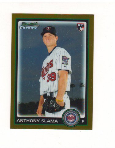 2010 Bowman Chrome Draft Prospect Gold Refractor Anthony Slama #d 50/50 Minnesota Twins