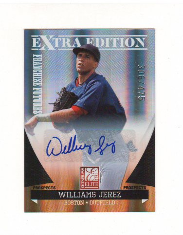 2011 Donruss Elite Extra Edition Prospect Williams Jerez Autograph #d 306/475 Boston Red Sox