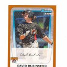 2011 Bowman Prospect Orange Parallel David Rubinstein #d 084/250 Pittsburgh Pirates