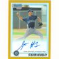2010 Bowman Chrome Prospect Gold Refractor Steven Hensley Autograph #d 02/50 Seattle Mariners