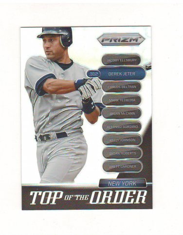 2014 Prizm Refractor Top Of The Order Derek Jeter #10 New York Yankees