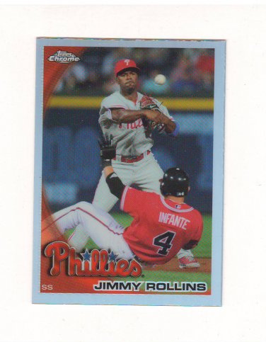 2010 Topps Chrome Refractor Jimmy Rollins #116 Philadelphia Phillies