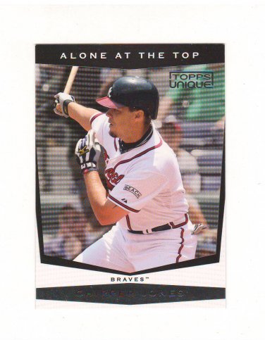 2009 Topps Unique Alone At The Top Chipper Jones #AT01 Atlanta Braves