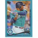 2014 Topps Walmart Blue Parallel Abraham Almonte Rc #256 Seattle Mariners