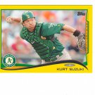 2014 Topps Walmart Yellow Parallel Kurt Suzuki #104 Oakland Athletics