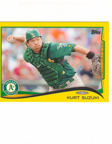 2014 Topps Walmart Yellow Parallel Kurt Suzuki #104 Oakland Athletics