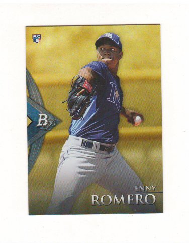 2014 Bowman Platinum Gold Parallel Enny Romero Rc #99 Tampa Bay Rays