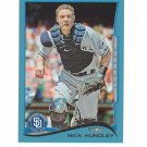 2014 Topps Walmart Blue Parallel Nick Hundely #37 San Diego Padres