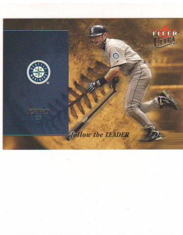 2005 Fleer Ultra Follow The Leader Ichiro Suzuki #9 of 15 FL Seattle Mariners