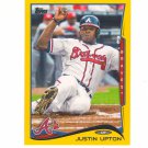 2014 Topps Walmart Yellow Parallel Justin Upton #229 Atlanta Braves