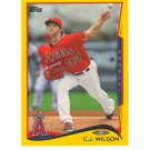 2014 Topps Walmart Yellow Parallel C.J. Wilson #257 Los Angeles Angels