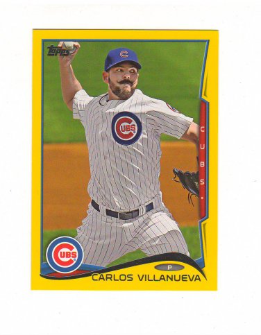 2014 Topps Walmart Yellow Parallel Carlos Villanueva #272 Chicago Cubs