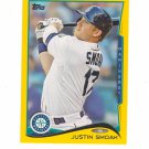 2014 Topps Walmart Yellow Parallel Justin Smoak #213 Seattle Mariners