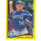 2014 Topps Walmart Yellow Parallel Erasmo Ramirez #128 Seattle Mariners