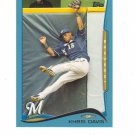 2014 Topps Walmart Blue Parallel Khris Davis #326 Milwaukee Brewers