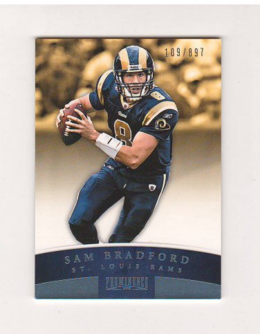 2012 Panini Prominence Sam Bradford #d 109/897 St. Louis Rams