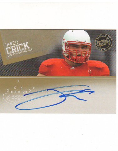 2012 Press Pass Gold Jared Crick Autograph Auto #d 154/199 Houston Texans