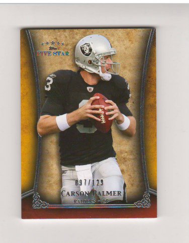 2011 Topps Five Star Carson Palmer #d 097/129 Arizona Cardinals