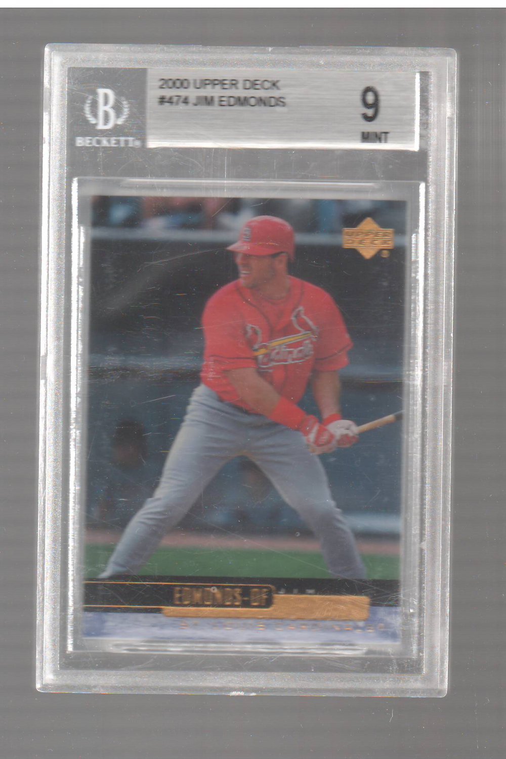 2000 Upper Deck Jim Edmonds #474 BGS-9 Mint St. Louis Cardinals