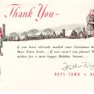 1940s Boys Town Nebraska Father Wegner Christmas Greetings Postcard
