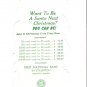 1969 First National Bank Staunton Illinois Santa Claus Helicopter Die-Cut Advertsing Paper Ornament