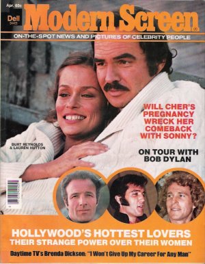 Burt Reynolds-Lauren Hutton April 1976 Modern Screen Magazine Cover