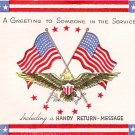 World War II Service Greeting Return Message Card World War II Service Greeting Return Message Card
