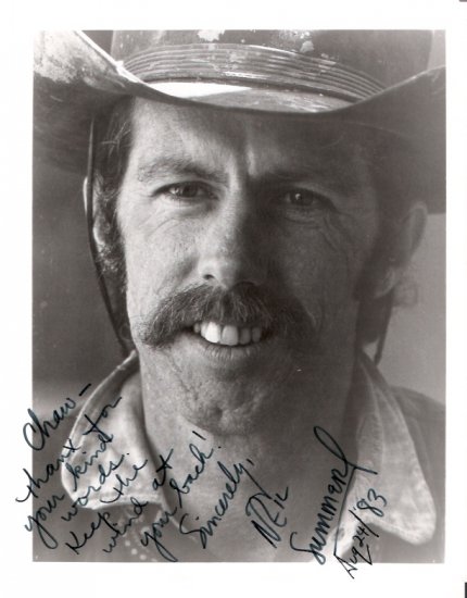 Western Actor/Stuntman Neil Summers 1983 Autographed Photo Handwritten ...