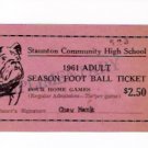 Staunton Illinois Community High School 1961 Football Bullldogs Season Pass & Schedule Staunton Illinois Community High School 1961 Football Bullldogs Season Pass & Schedule