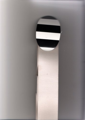 Vintage Original 1950s Women's White Cloth Cinch Belt with Zebra Oval Buckle