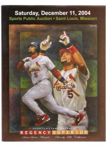 Regency Superior 2004 Albert Pujols St. Louis Cardinals Sports Auction Catalog