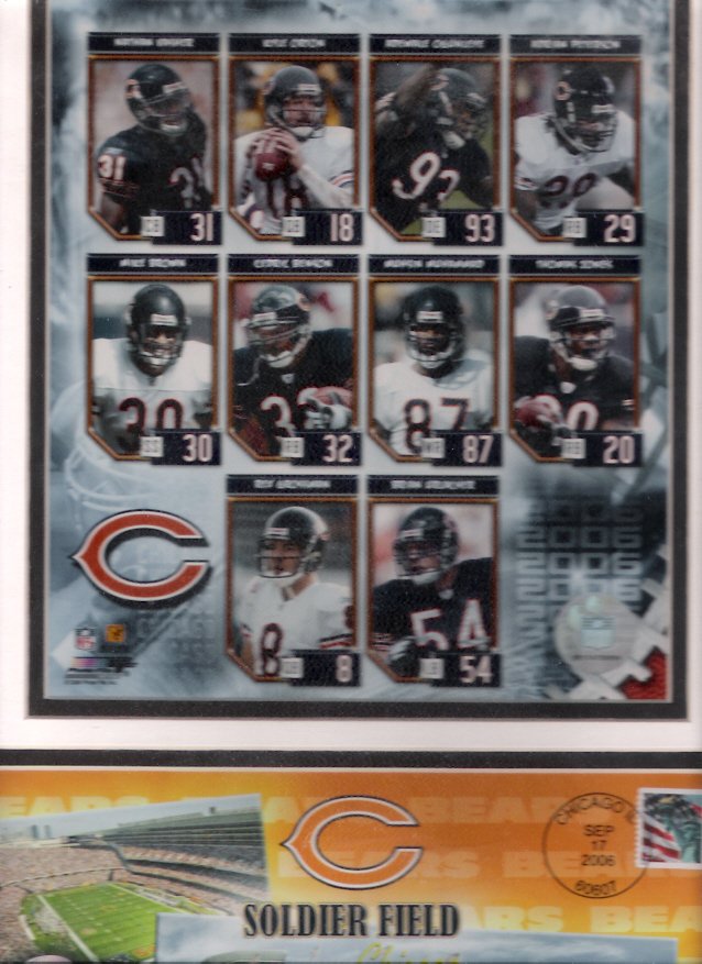 2005 Chicago Bears USPS Photo First Day Cover Dated 9-18-05 First Home Game