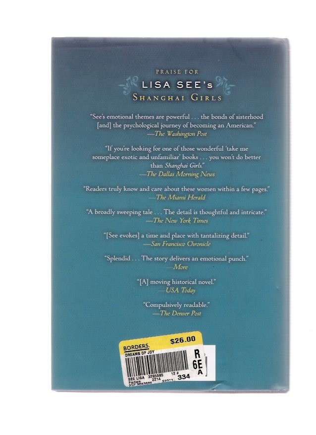 Dreams of Joy by Lisa See 2011 First Edition Hardcover Book New