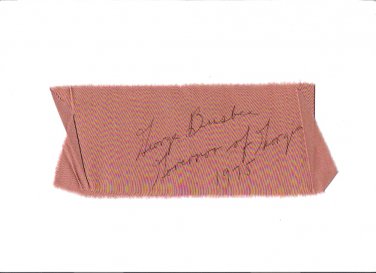 George Busbee Georgia Governor 1975 Autographed Cloth Square Susan Clough Signed Letter