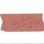 George Busbee Georgia Governor 1975 Autographed Cloth Square Susan Clough Signed Letter