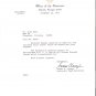 George Busbee Georgia Governor 1975 Autographed Cloth Square Susan Clough Signed Letter