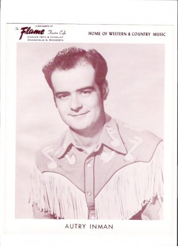Original Autry Inman Flame Theatre Minneapolis 1960s Vintage Country Music Photo