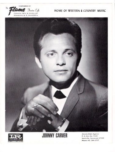 Original Johnny Carver 1960s Flame Theatre Minneapolis Vintage Country Music Photo