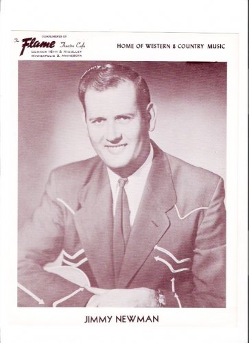 Original Jimmy Newman 1960s Flame Theatre Minneapolis Country Music Photo