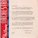 Johnny Whitney Big Band 1944 Autographed Letter & Jimmy Barnett Photo Omaha Nebraska Johnny Whitney Big Band 1944 Autographed Letter & Jimmy Barnett Photo Omaha Nebraska