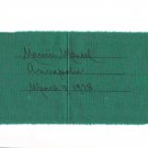 Marvin Mandel Maryland Governor 1978 Autographed Quilt Square in Envelope