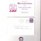 Peter F Mack Jr. Congress 1953 Carlinville IL Christmas Card Campaign Pin